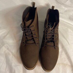 Diba Leather Women's Eli Lace Up Brown boots, size 10